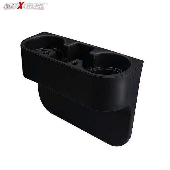 Allextreme EXCHRC1 Universal Car Double Cup Holder Portable Coffee Drink Storage Side Pocket Tray Console (Random colour)
