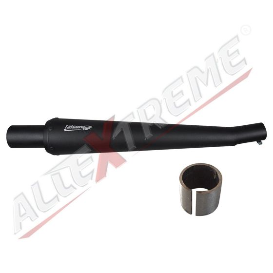 AllExtreme EX119 Type 2 Model Silencer with Glasswool for BS3 and BS4 Royal Enfield Bullet All Models Electra Standard Classic 350cc and 500cc (Bush Included, Black)