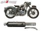 AllExtreme EXULS4 Mini Short Bottle Empty Punjabi Silencer Exhaust with Bush Compatible for BS3 and BS4 Model Bullet 350cc and 500cc (Chrome)