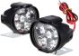 Allextreme EX6F3S2 Imported 6 LED Fog Light Waterproof Pod Driving Spot Head Lamp for Bikes Cars and Motorcycle (10W, White Light, 2 PCS, 6 Months Warranty)