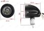 Allextreme 10W Motorcycle Light Mini Tail Cree Auto Led Offroad Lights Fog Lamp for Bicycle Motorcycle Jeep Wrangler Pack of 2