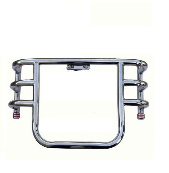 AllExtreme EXAFLGC Heavy Duty Metal Stainless Steel Air Fly Leg Guard Front Bike Safety Crash Bar Compatible for BS3 and BS4 Model Royal Enfield Bullet 350cc and 500cc (Chrome)