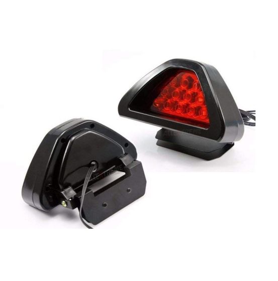 Allextreme EX12TL1 Car LED Brake Light Triangle Rear Tail Light Vehicle Reverse Lamp Warning Strobe Flash Light Modification Indicator Light (12 Led, Red)