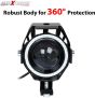 AllExtreme EXU7BR2 U7 CREE LED Fog Light Work Lamp with Hi/Low, Flashing Beam and Red Angel Eye Ring for Cars and Motorcycles (12W, Red & White Light, 2 PCS)