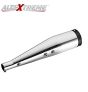 AllExtreme EX067 Black Tail Cobra Model Silencer with Glasswool Compatible for BS3 and BS4 Model Royal Enfield Bullet 350cc and 500cc (Chrome)