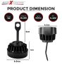 Allextreme EX9LWS2 9 LED Mirror Mount Fog Light Adjustable Angle Spot Beam Waterproof Driving Lamp with Handlebar Switch for Motorcycle Cars and Bike (18W, White Light, 2 Pcs)