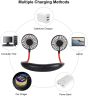 AllExtreme Mini Neck Fan Neckband Sports Fan USB Rechargeable Foldable Cooler for Office Gym Home