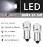 Allextreme EXBA9SW8 BA9S LED Parking Light Super Bright Ceramic Car Interior License Plate Wedge Dome Trunk Dashboard Bulb for Car Bike and Motorcycle (3W, White, 2 PCS)