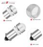 Allextreme EXBA9SW8 BA9S LED Parking Light Super Bright Ceramic Car Interior License Plate Wedge Dome Trunk Dashboard Bulb for Car Bike and Motorcycle (3W, White, 2 PCS)