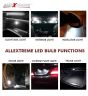 Allextreme EXBA9SW8 BA9S LED Parking Light Super Bright Ceramic Car Interior License Plate Wedge Dome Trunk Dashboard Bulb for Car Bike and Motorcycle (3W, White, 2 PCS)