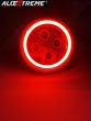 Allextreme EX4LD2O 4 LED Fog Light for Motorcycle Jeep Truck Boat and Cars - Spot Beam & Waterproof Pod Driving with Orange Outer Ring (20W, White Light & 2 PCS)